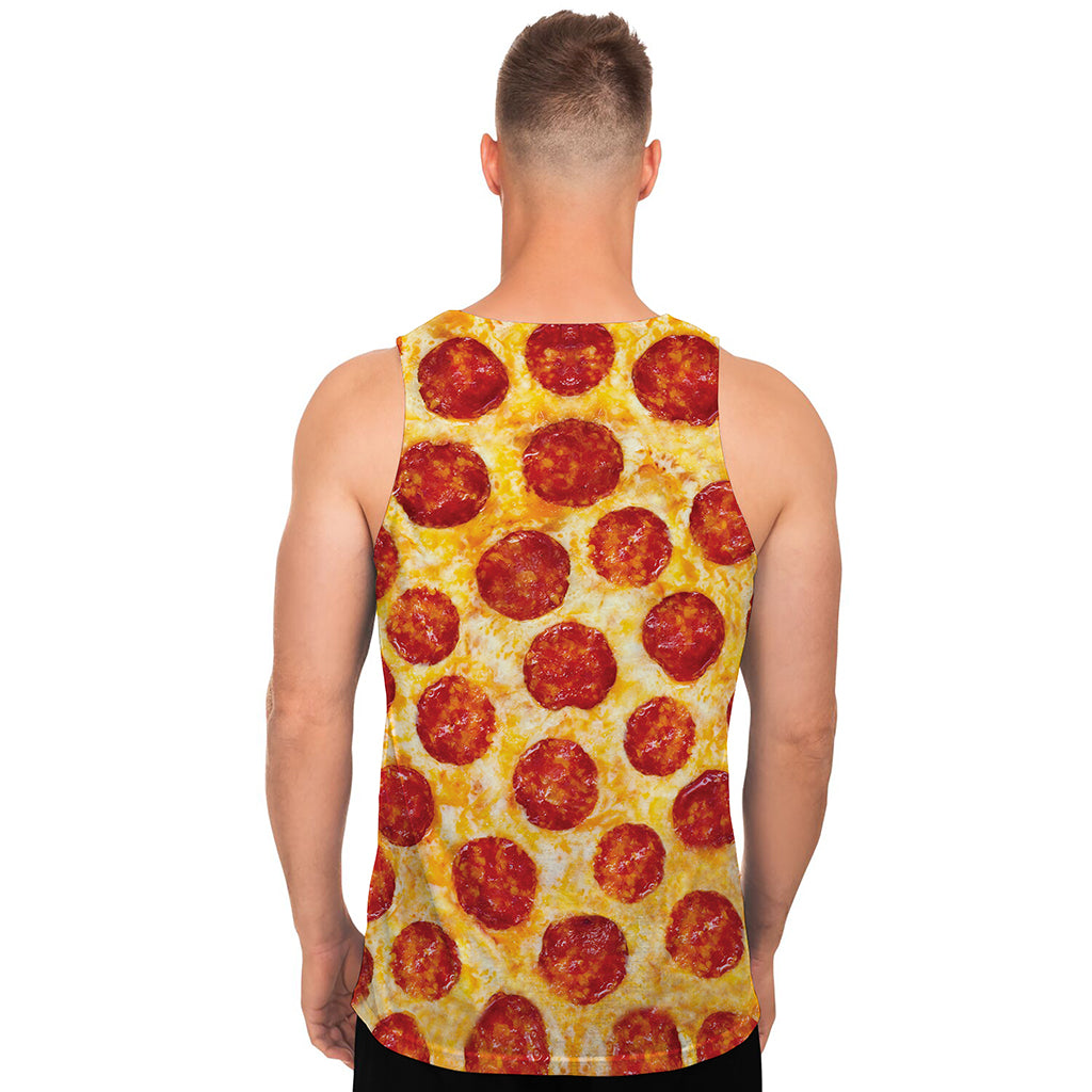 Pepperoni Pizza Print Men's Tank Top