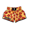 Pepperoni Pizza Print Muay Thai Boxing Shorts