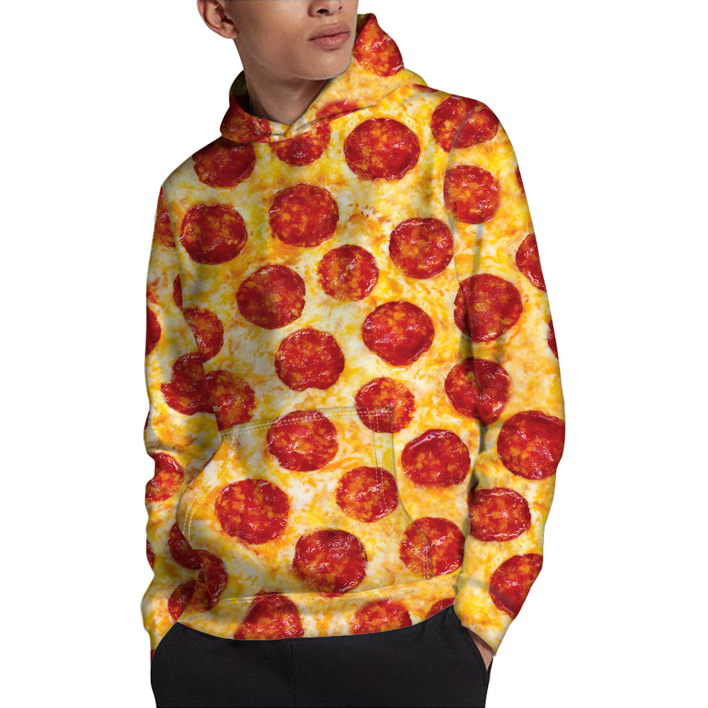 Pepperoni Pizza Print Pullover Hoodie
