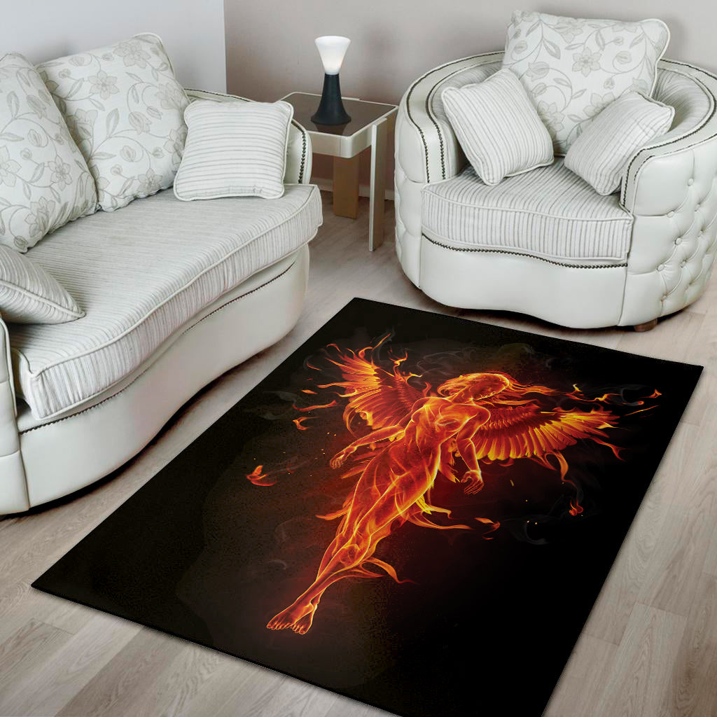 Phoenix Angel Print Area Rug