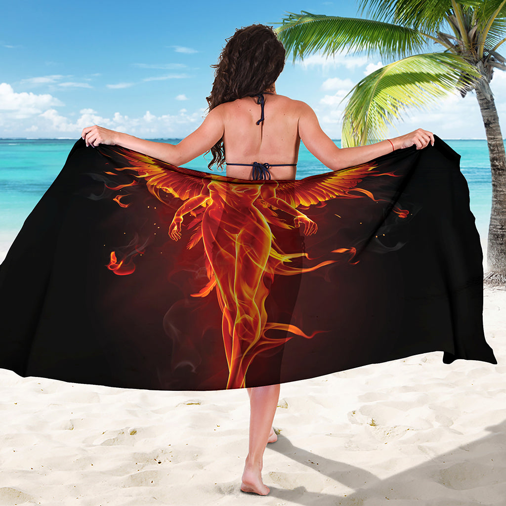 Phoenix Angel Print Beach Sarong Wrap