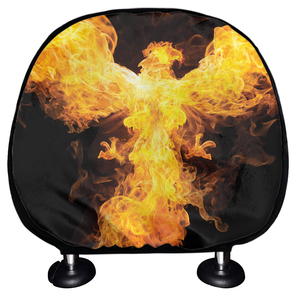 Phoenix Firebird Print Car Headrest Covers