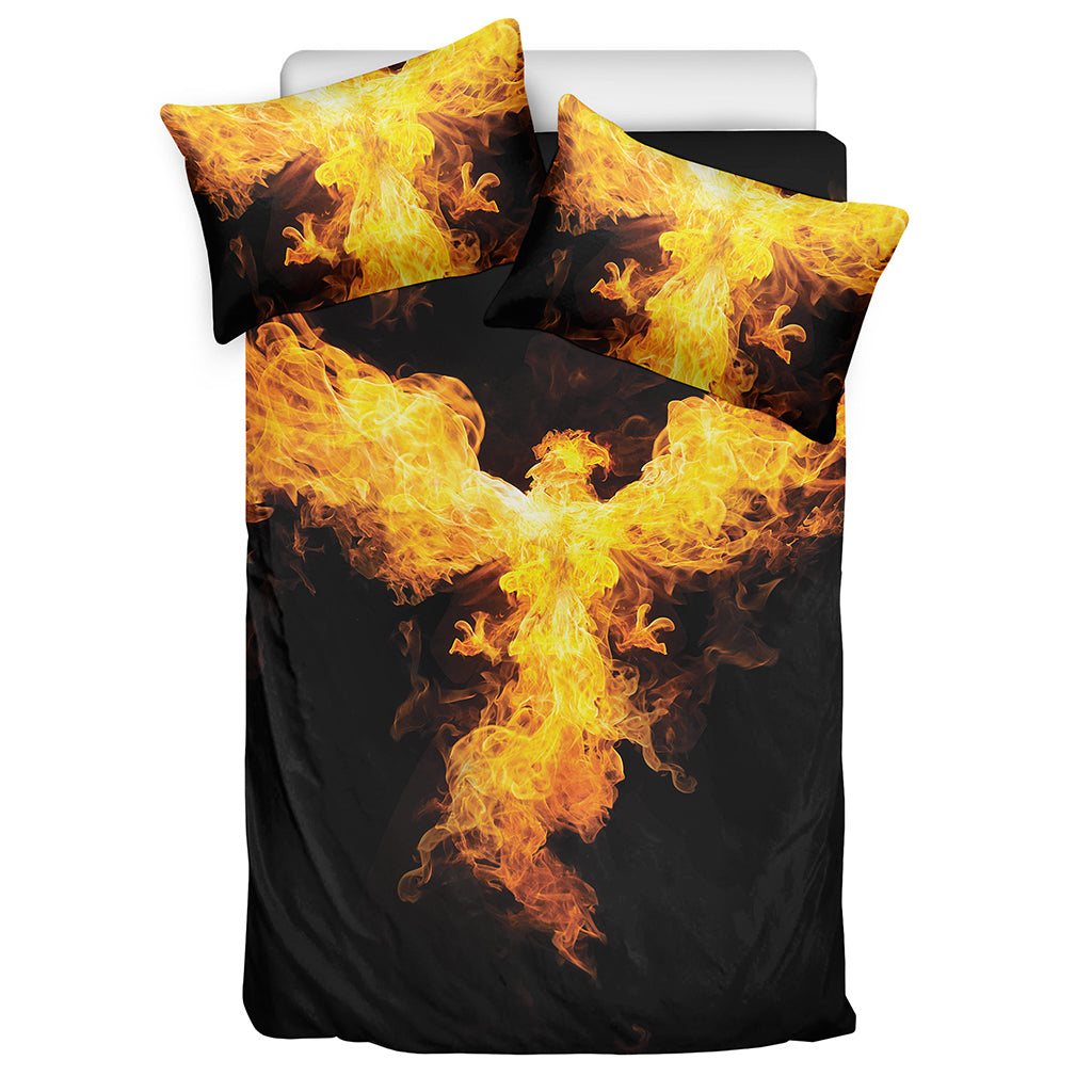 Phoenix Firebird Print Duvet Cover Bedding Set