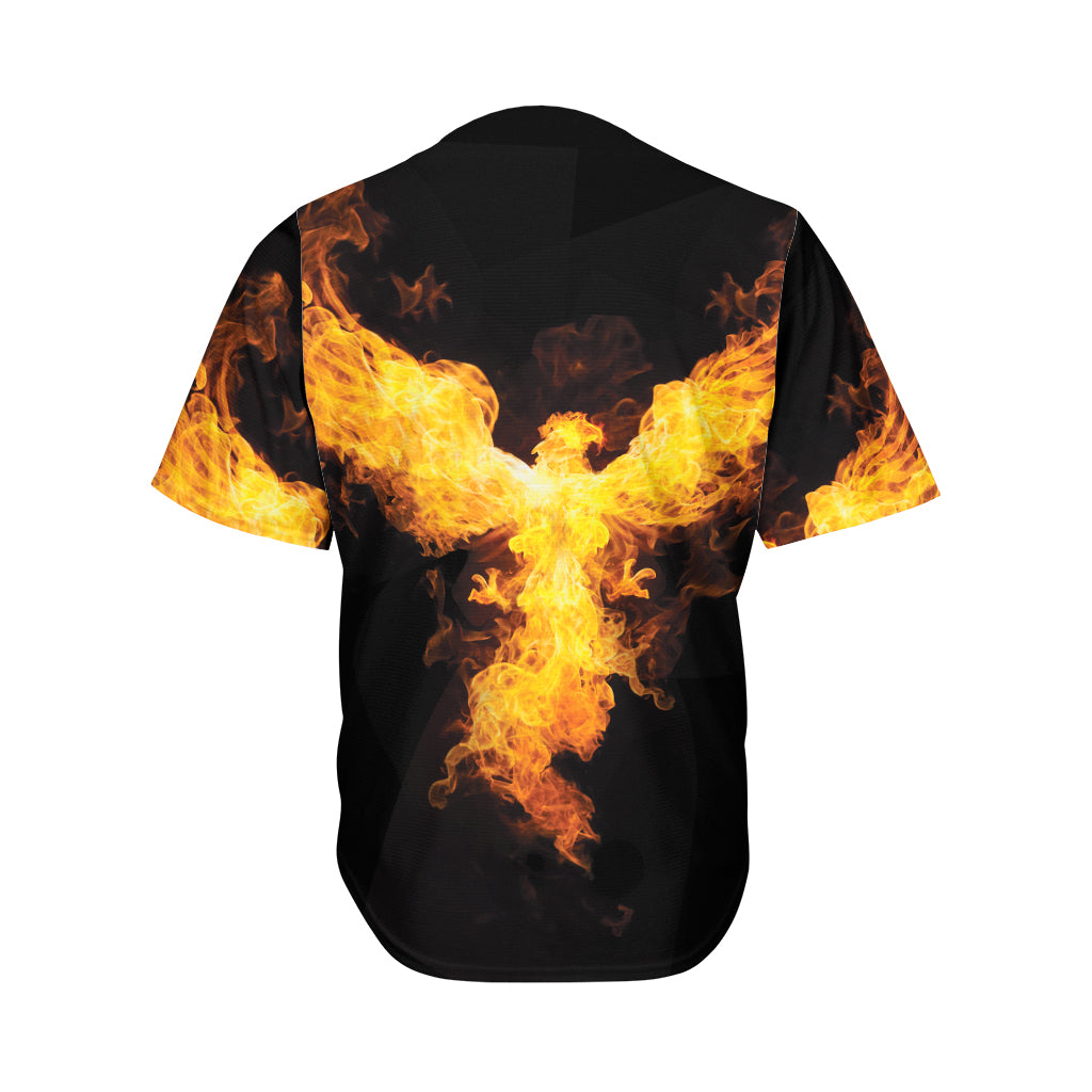 Phoenix Firebird Print Men's Baseball Jersey