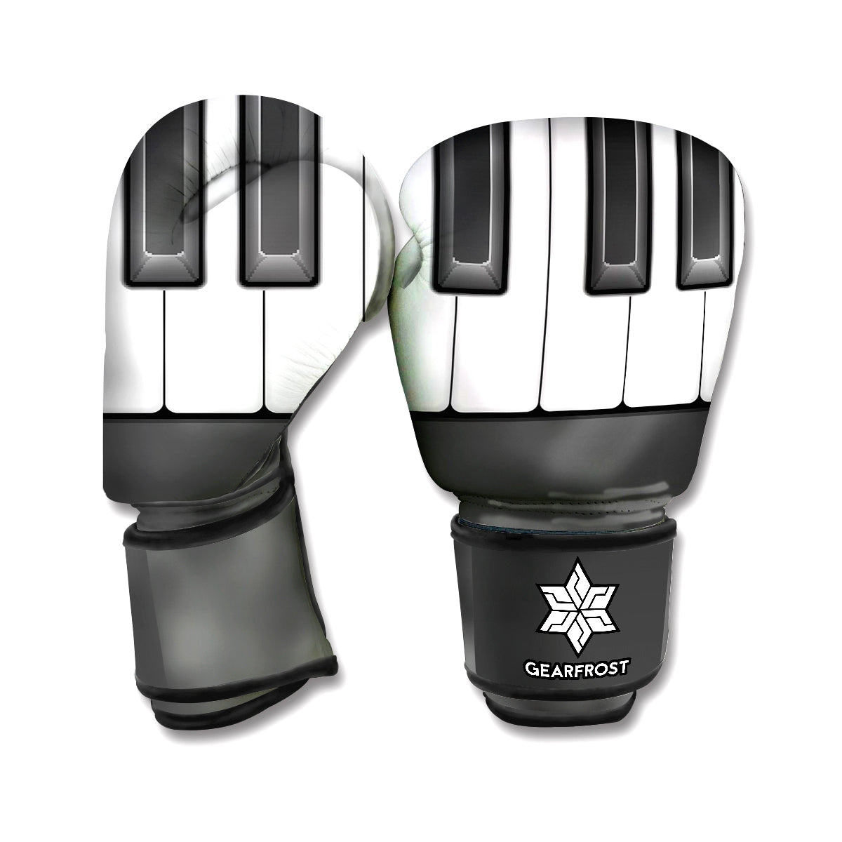 Piano Keyboard Print Boxing Gloves
