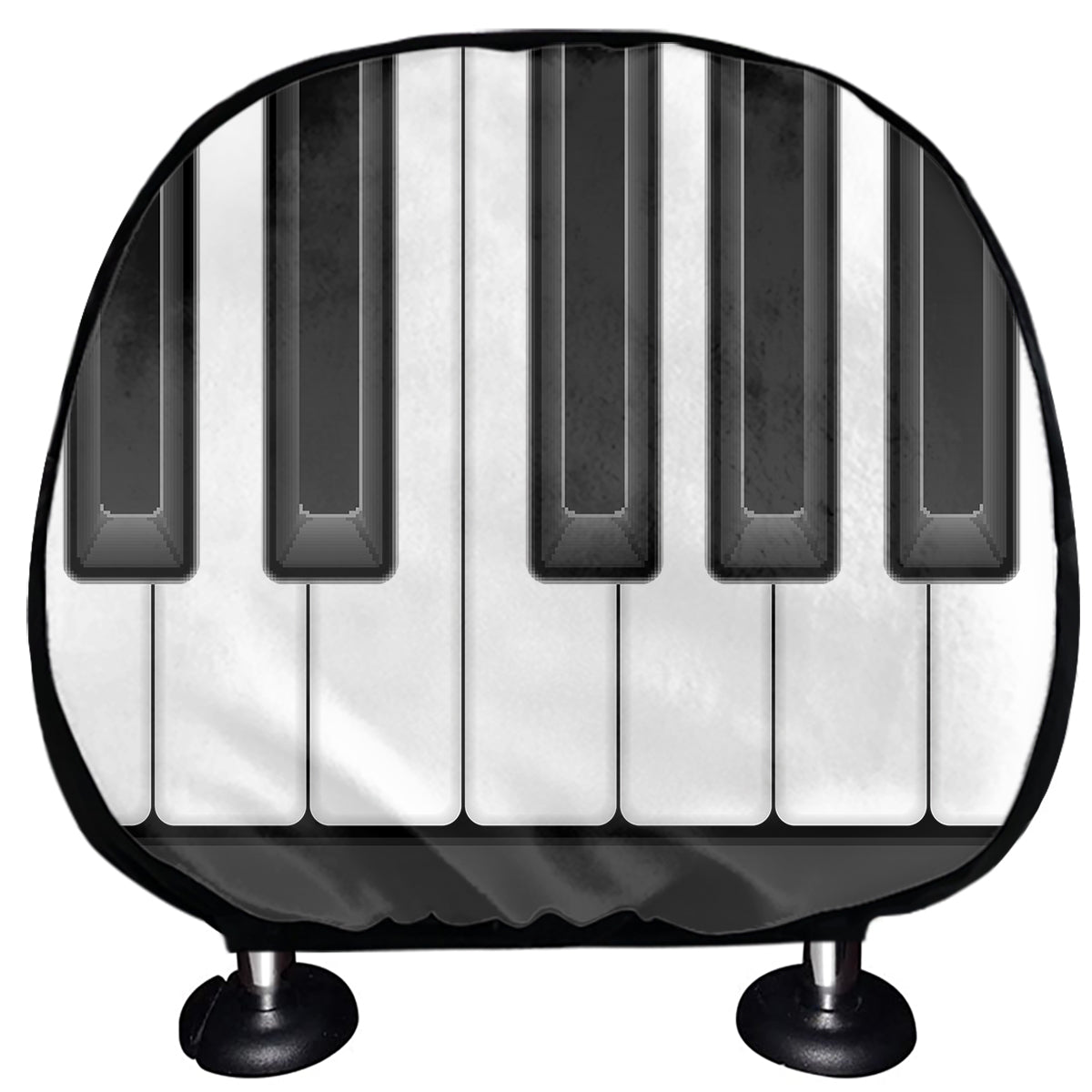 Piano Keyboard Print Car Headrest Covers