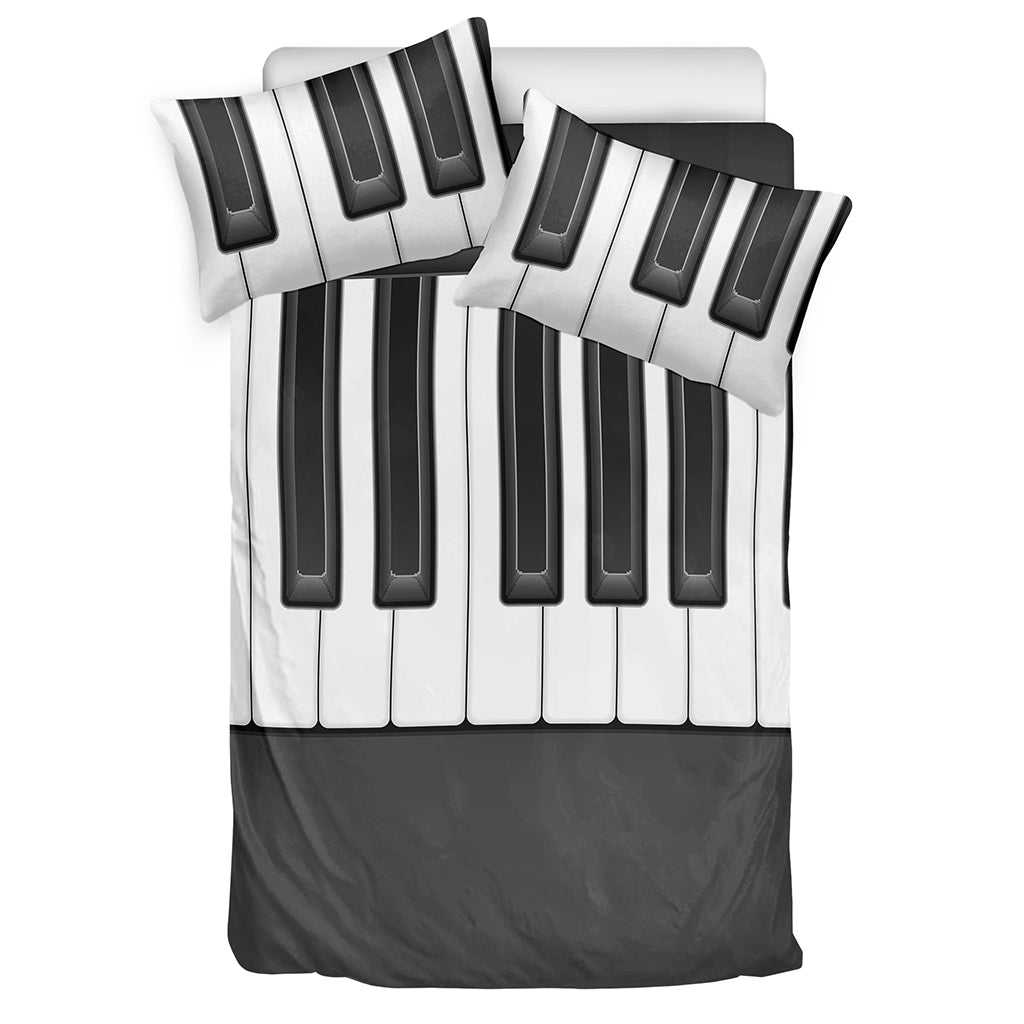 Piano Keyboard Print Duvet Cover Bedding Set