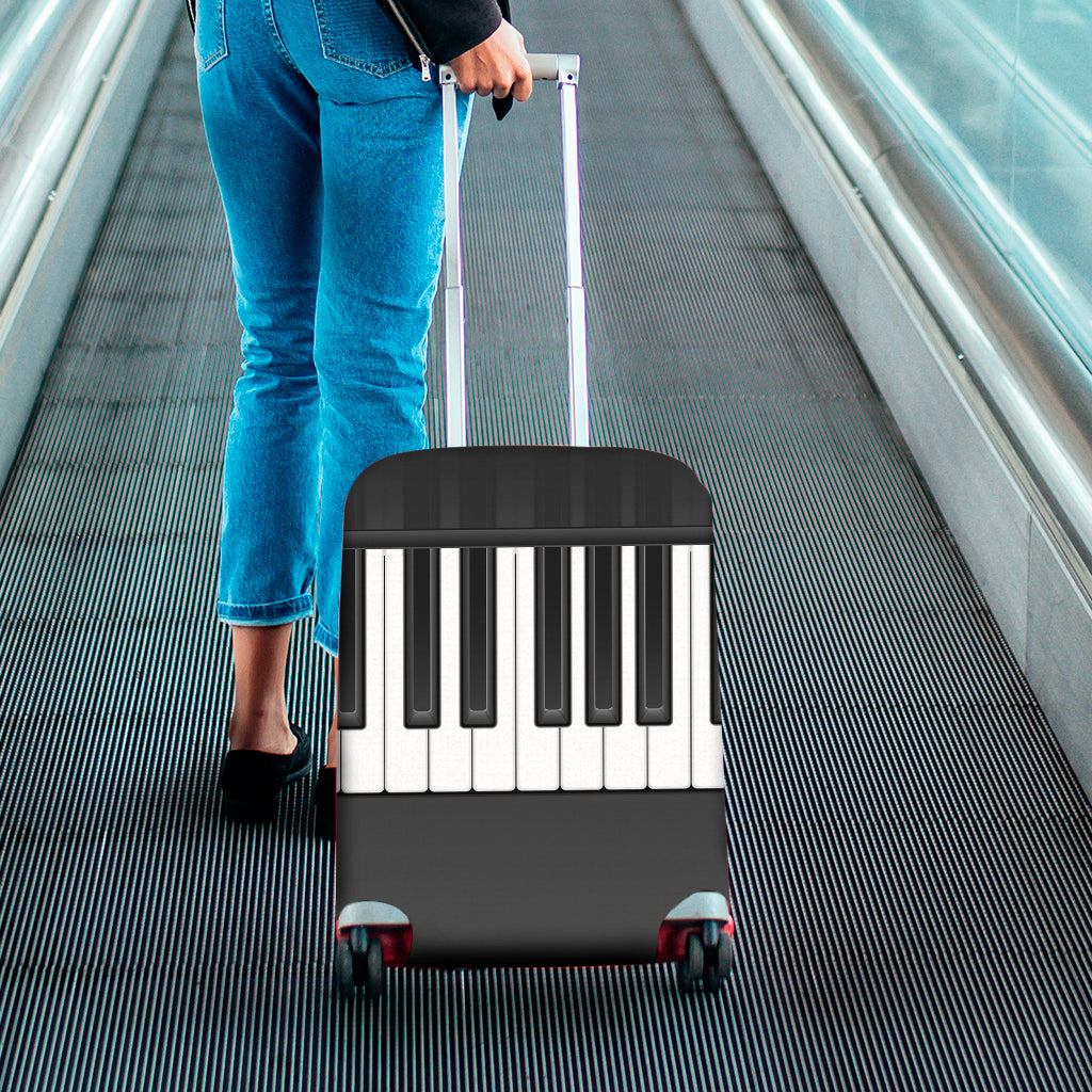 Piano Keyboard Print Luggage Cover
