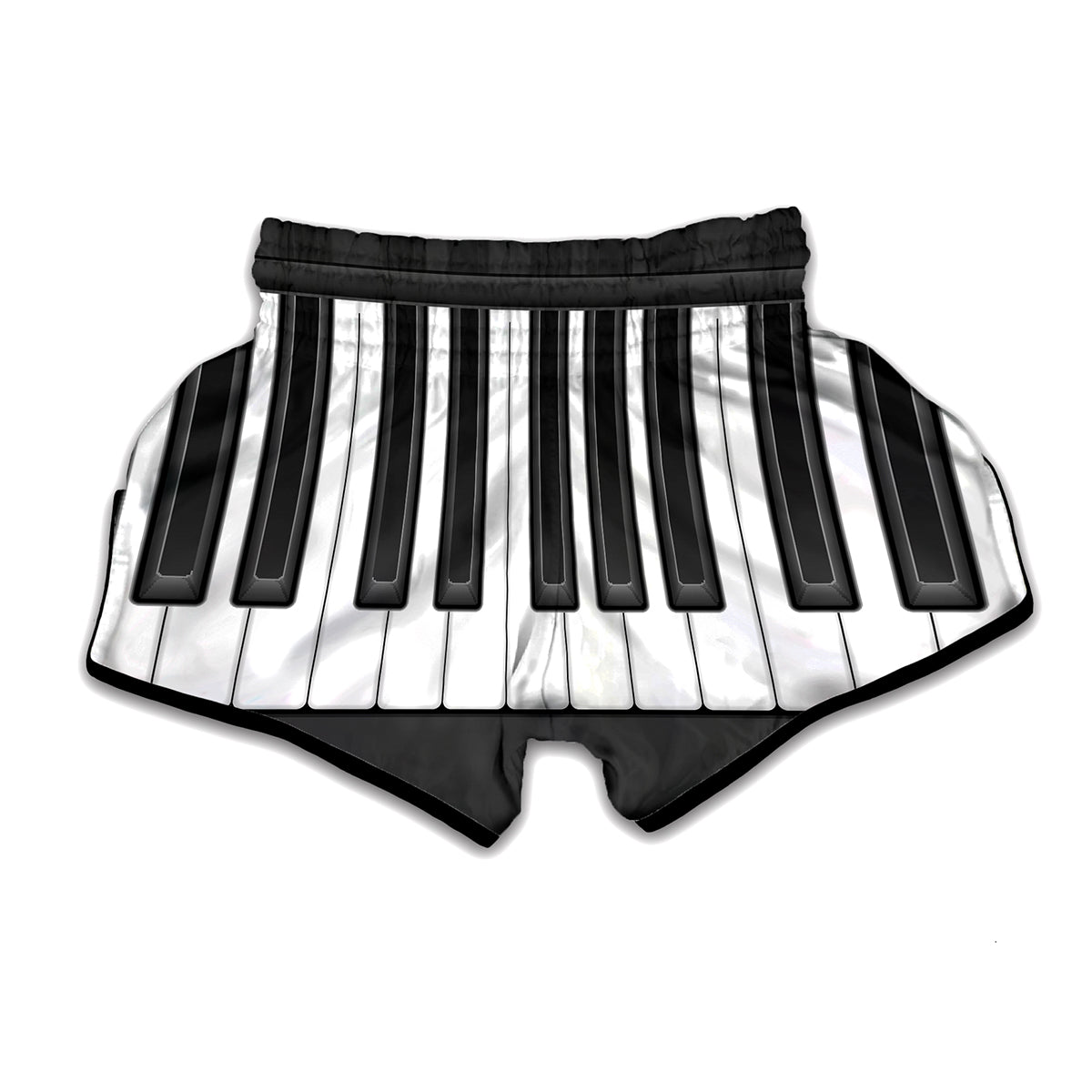 Piano Keyboard Print Muay Thai Boxing Shorts