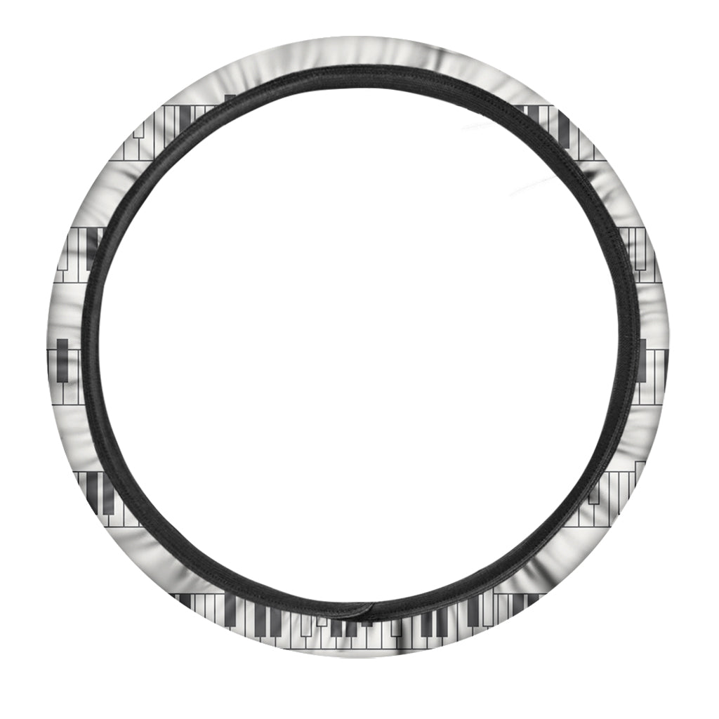 Piano Pattern Print Car Steering Wheel Cover