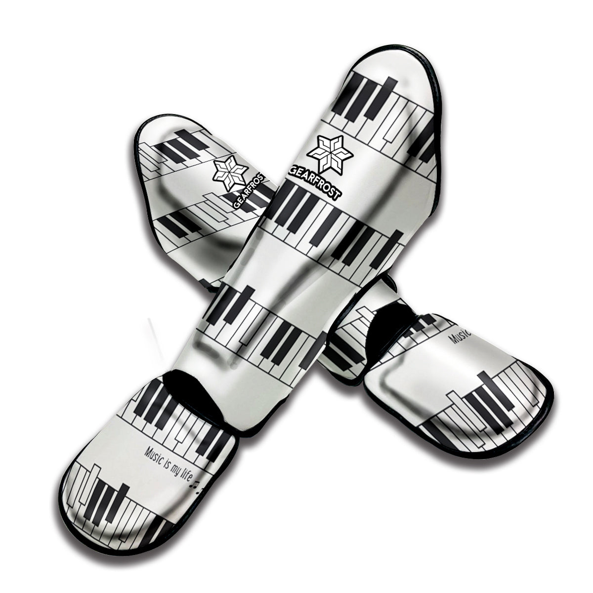 Piano Pattern Print Muay Thai Shin Guard