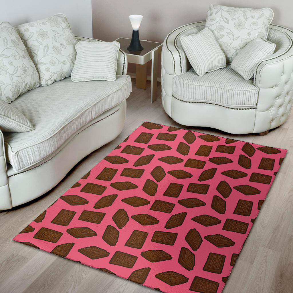 Pieces of Chocolate Pattern Print Area Rug