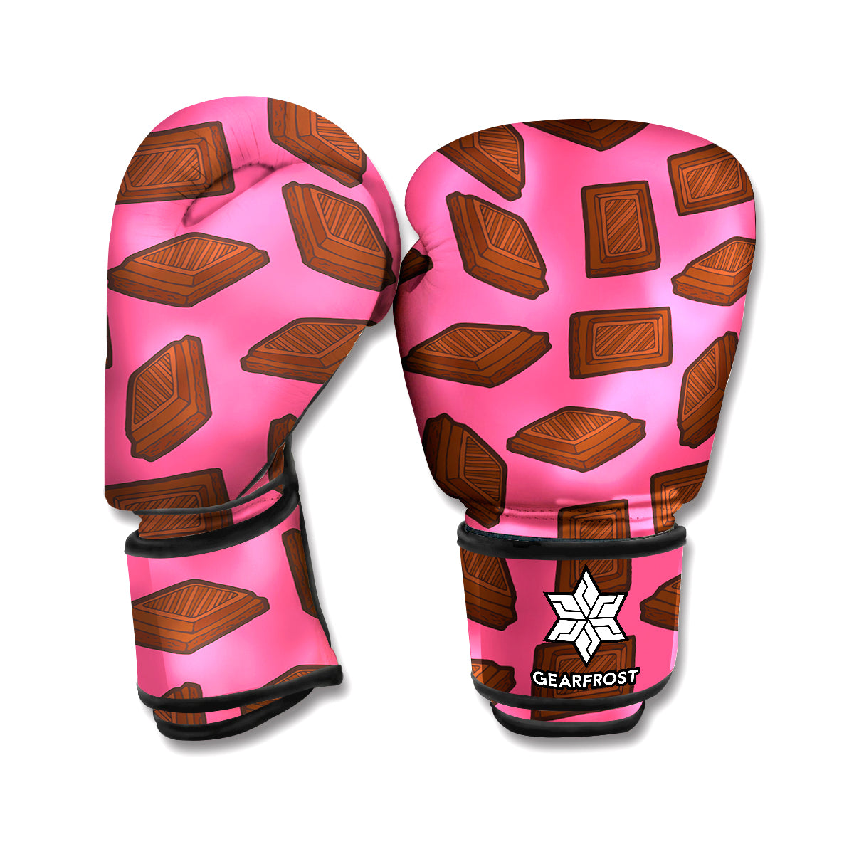 Pieces of Chocolate Pattern Print Boxing Gloves