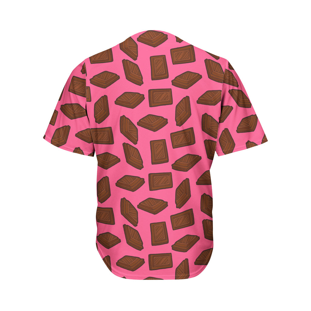 Pieces of Chocolate Pattern Print Men's Baseball Jersey