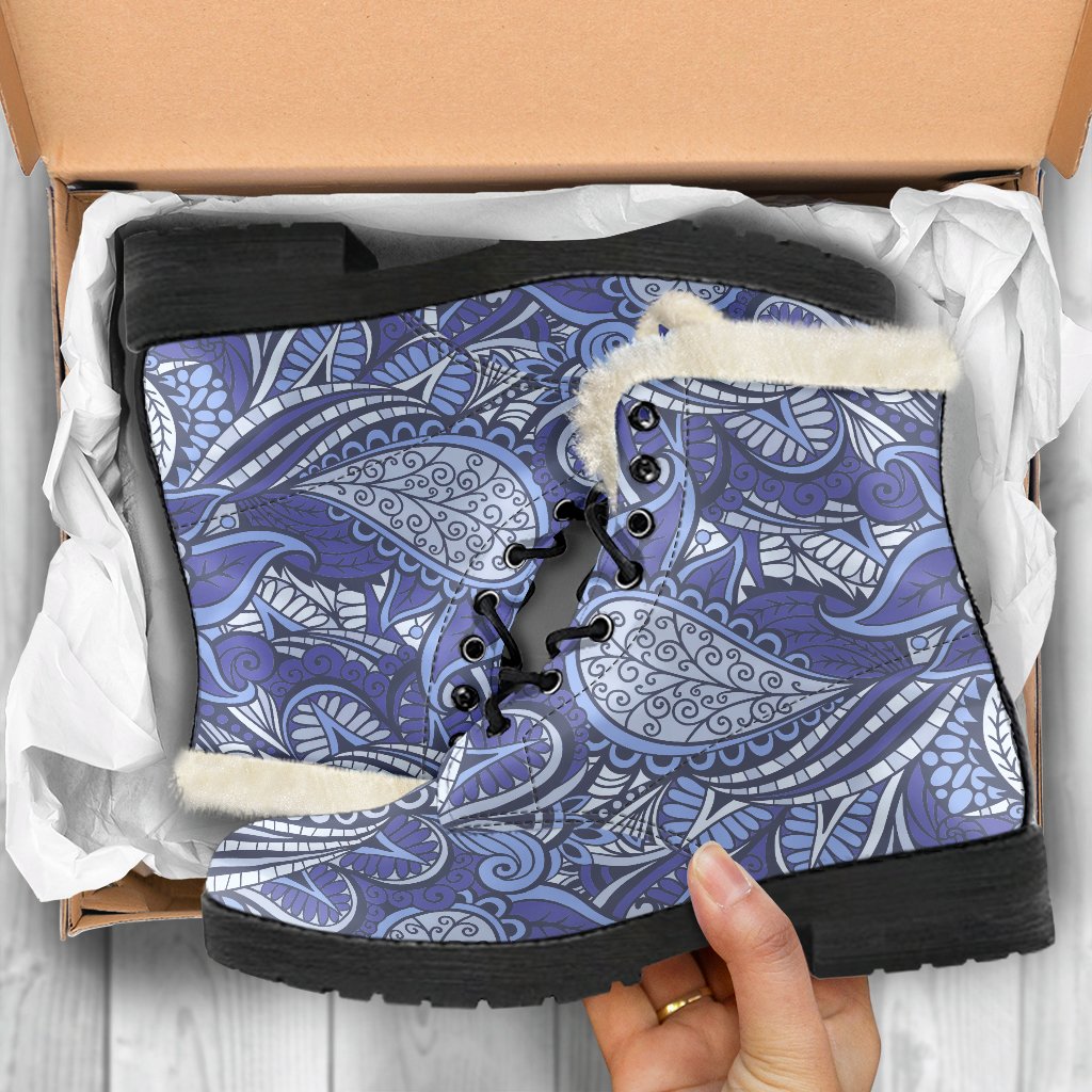Pigeon Floral Bohemian Pattern Print Comfy Boots GearFrost