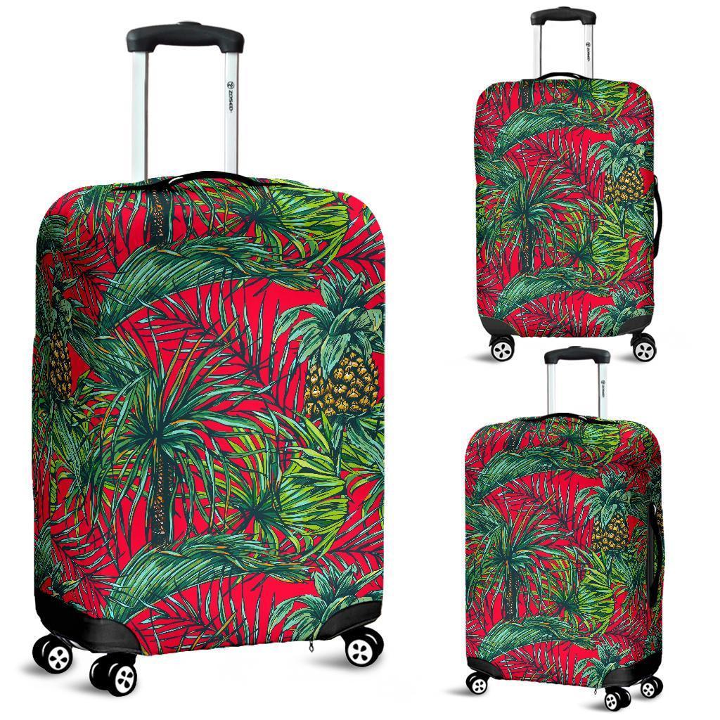 Pineapple Leaves Hawaii Pattern Print Luggage Cover GearFrost