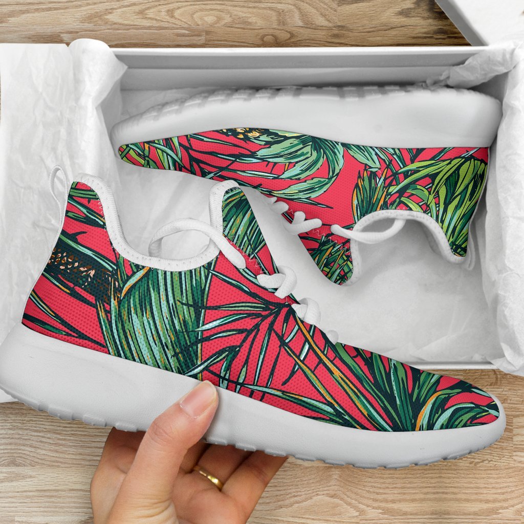 Pineapple Leaves Hawaii Pattern Print Mesh Knit Shoes GearFrost