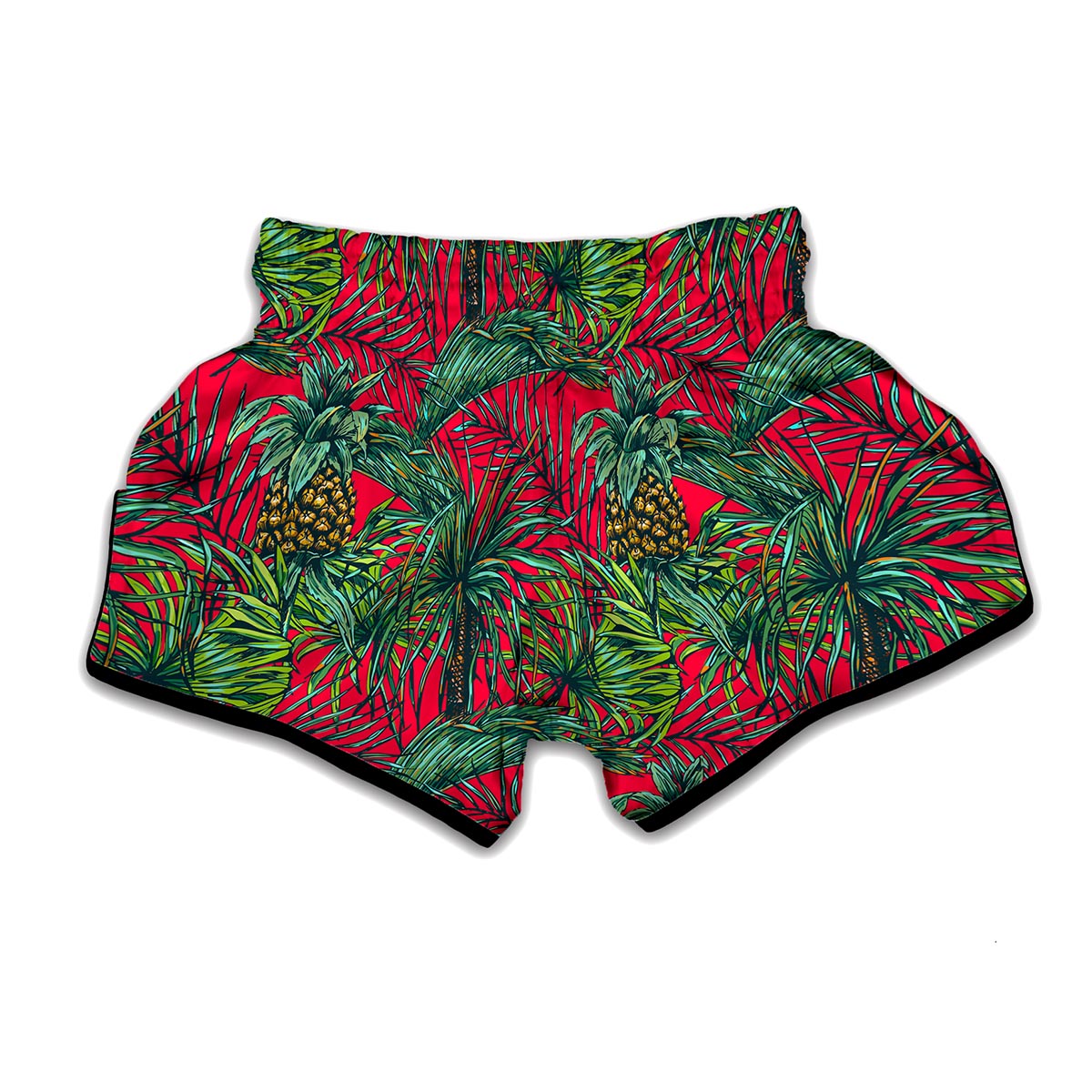 Pineapple Leaves Hawaii Pattern Print Muay Thai Boxing Shorts