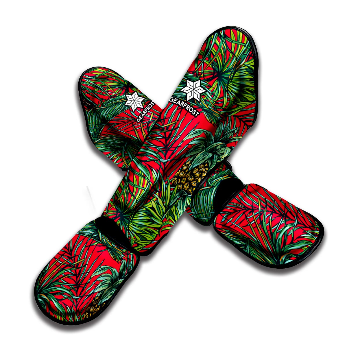 Pineapple Leaves Hawaii Pattern Print Muay Thai Shin Guard