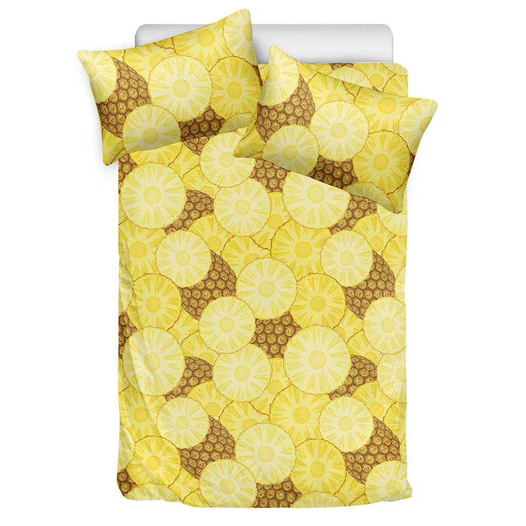 Pineapple Slices Pattern Print Duvet Cover Bedding Set