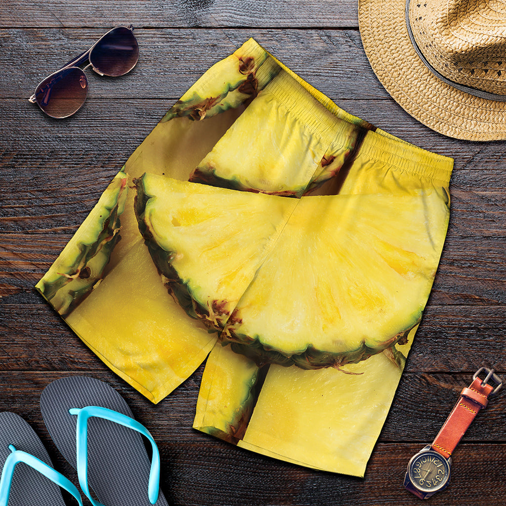 Pineapple Slices Print Men's Shorts