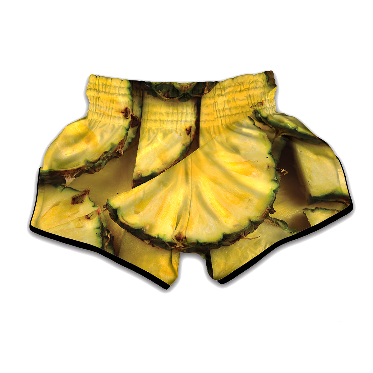Pineapple Slices Print Muay Thai Boxing Shorts