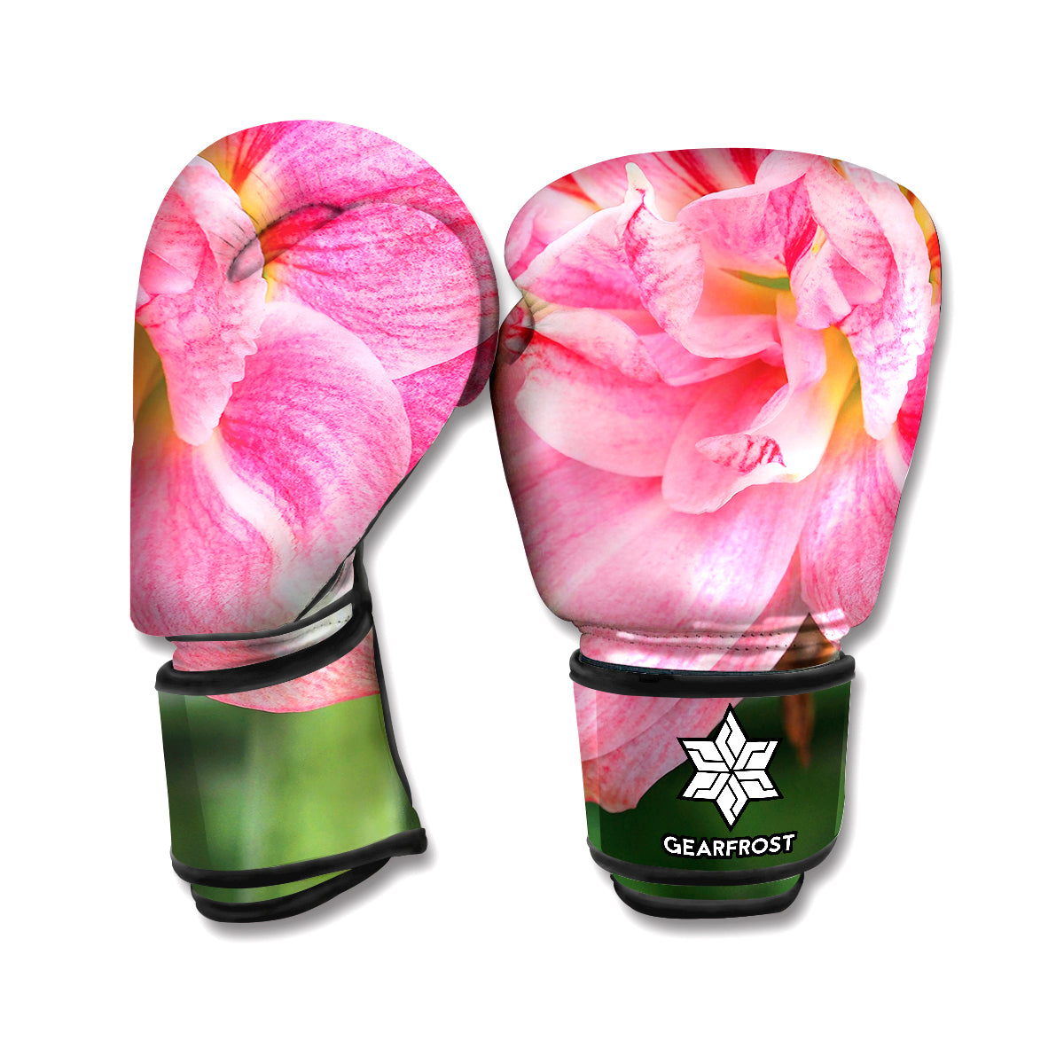 Pink Amaryllis Print Boxing Gloves