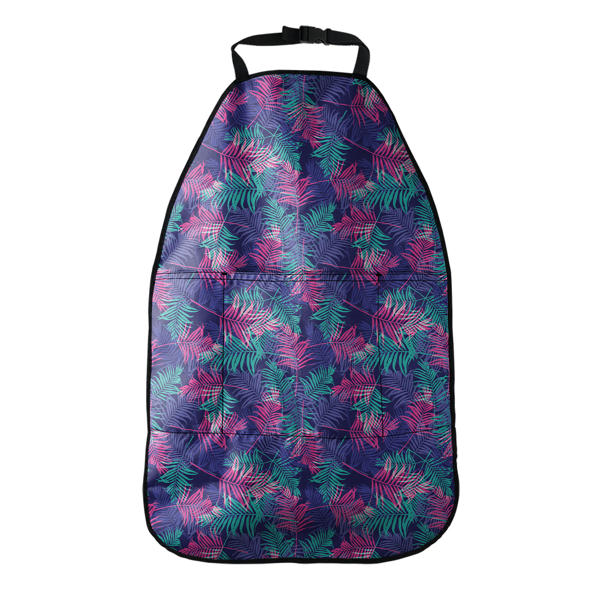Pink And Blue Tropical Palm Leaf Print Car Seat Organizers