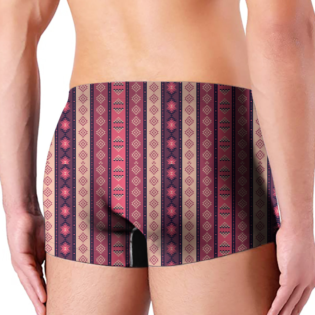 Pink And Purple Southwestern Print Men's Boxer Briefs