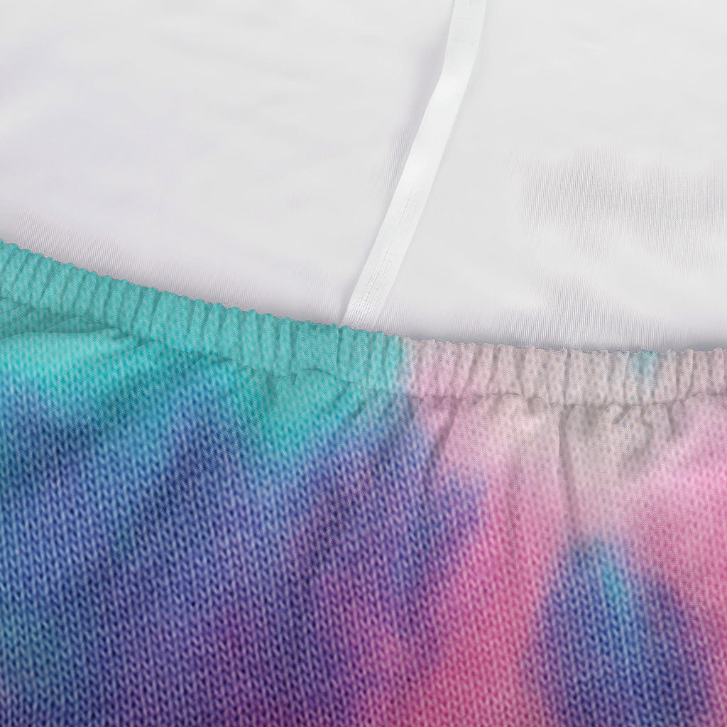 Pink And Teal Tie Dye Print Sofa Cover