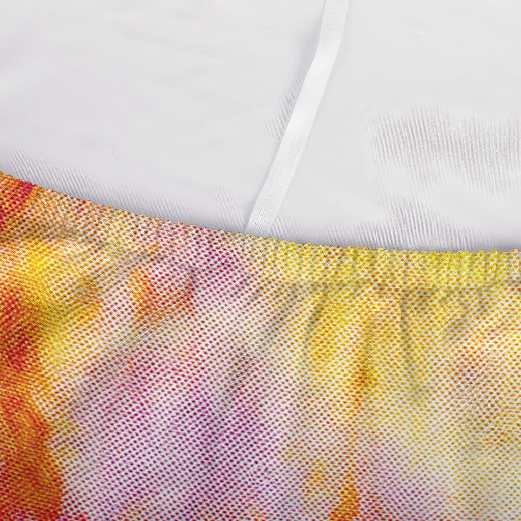 Pink And Yellow Tie Dye Print Sofa Cover
