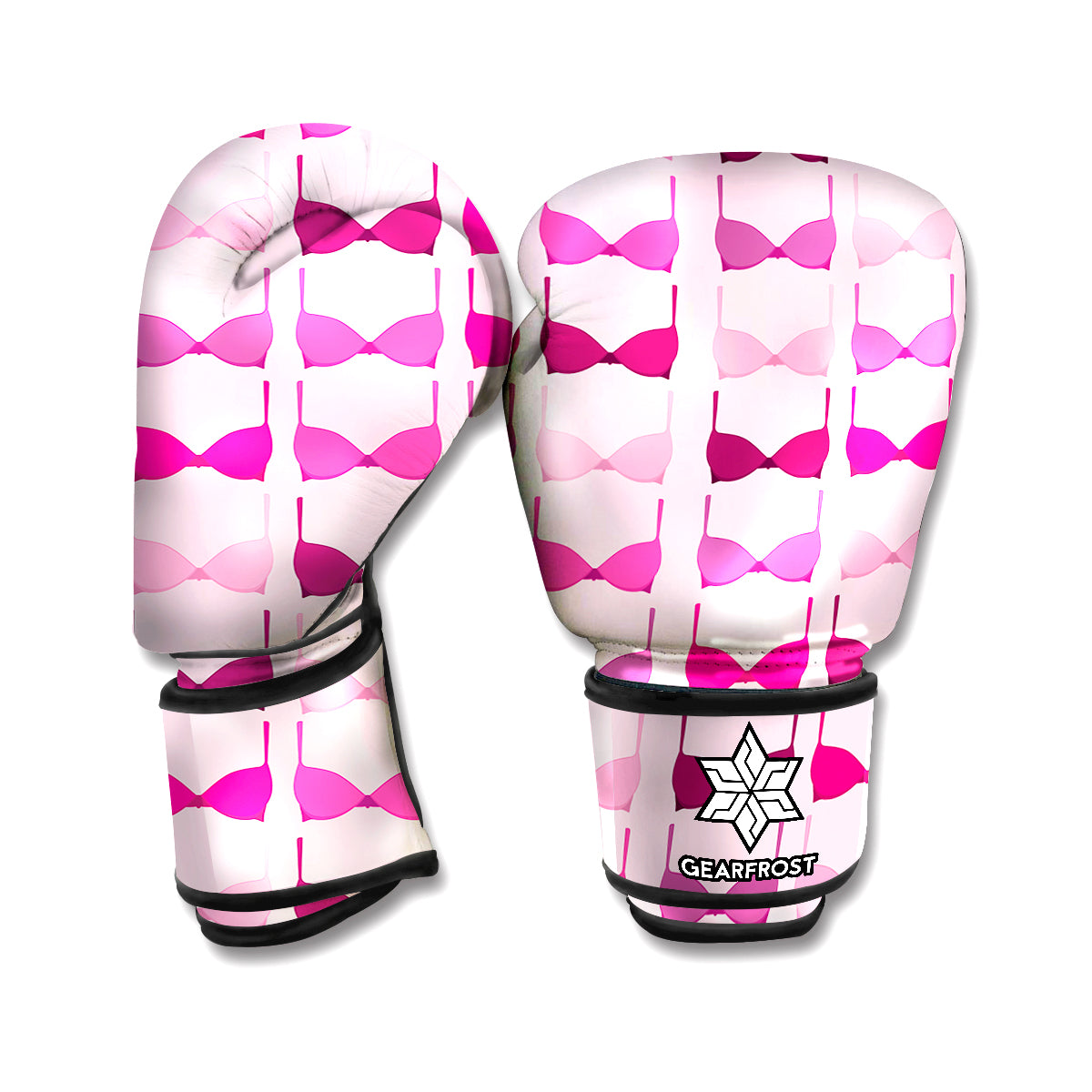 Pink Bra Breast Cancer Pattern Print Boxing Gloves
