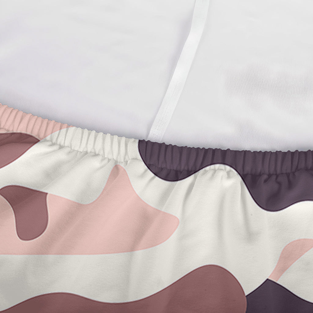 Pink Brown Camouflage Print Sofa Cover