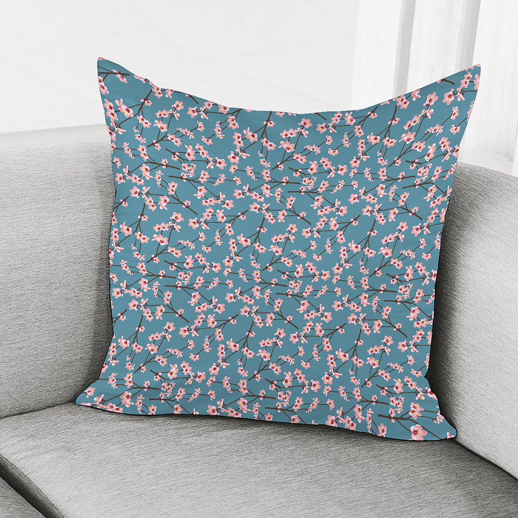 Pink Cherry Blossom Pattern Print Pillow Cover