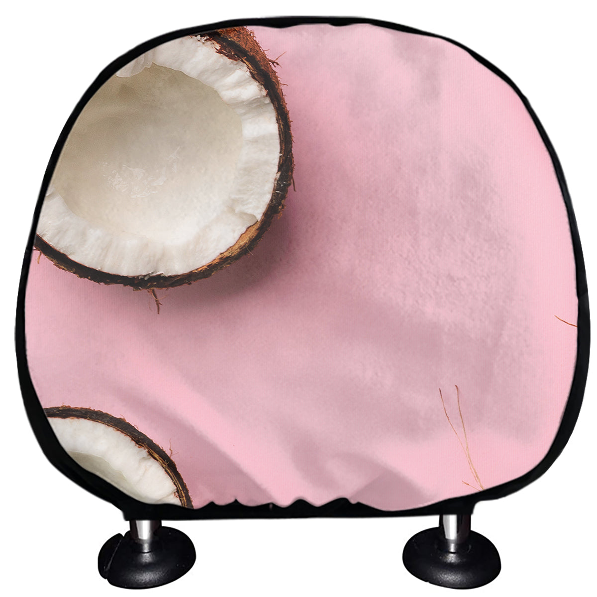 Pink Coconut Pattern Print Car Headrest Covers