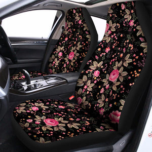 Pink Floral Flower Pattern Print Universal Fit Car Seat Covers