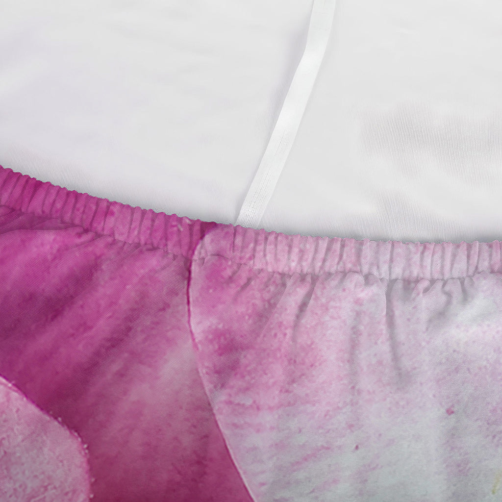 Pink Frangipani Flower Print Sofa Cover