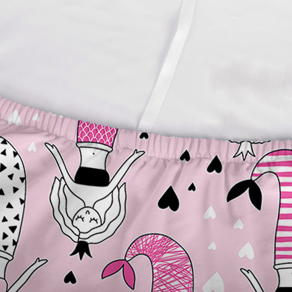 Pink Girly Mermaid Pattern Print Sofa Cover