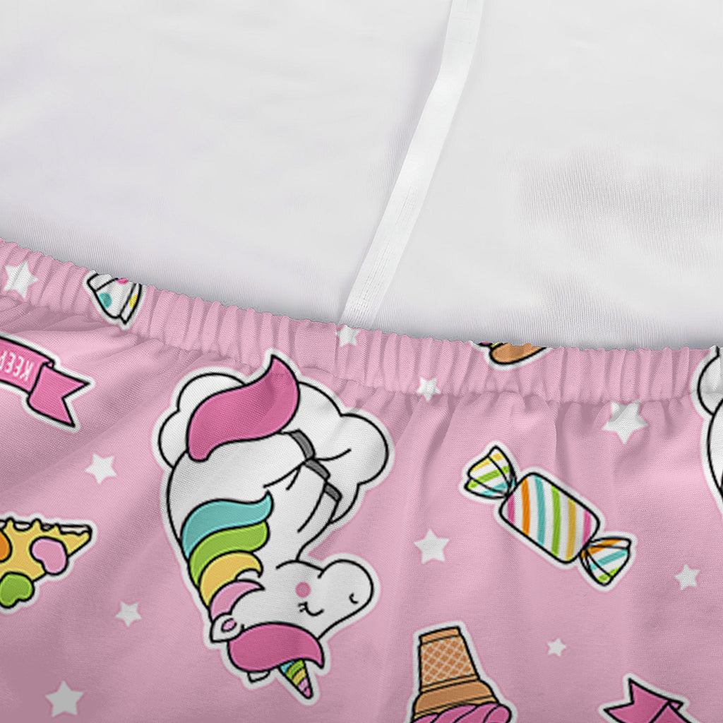 Pink Girly Unicorn Pattern Print Sofa Cover