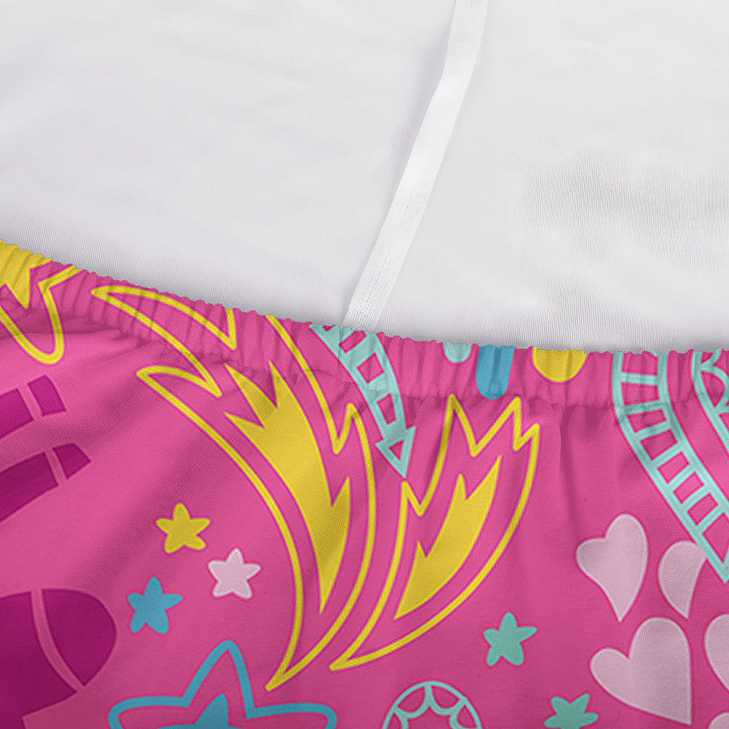 Pink Girly Unicorn Print Sofa Cover