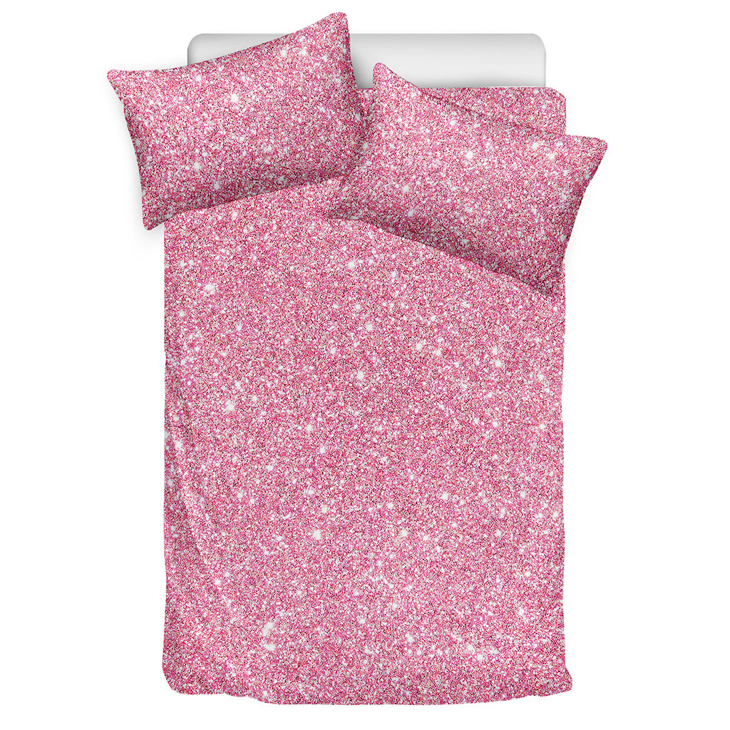 Pink Glitter Artwork Print (NOT Real Glitter) Duvet Cover Bedding Set
