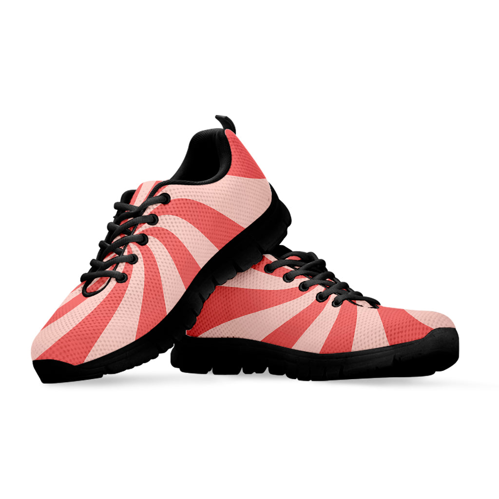 Pink Psychedelic Swirl Print Black Sneakers