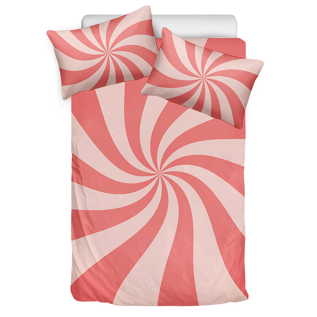 Pink Psychedelic Swirl Print Duvet Cover Bedding Set
