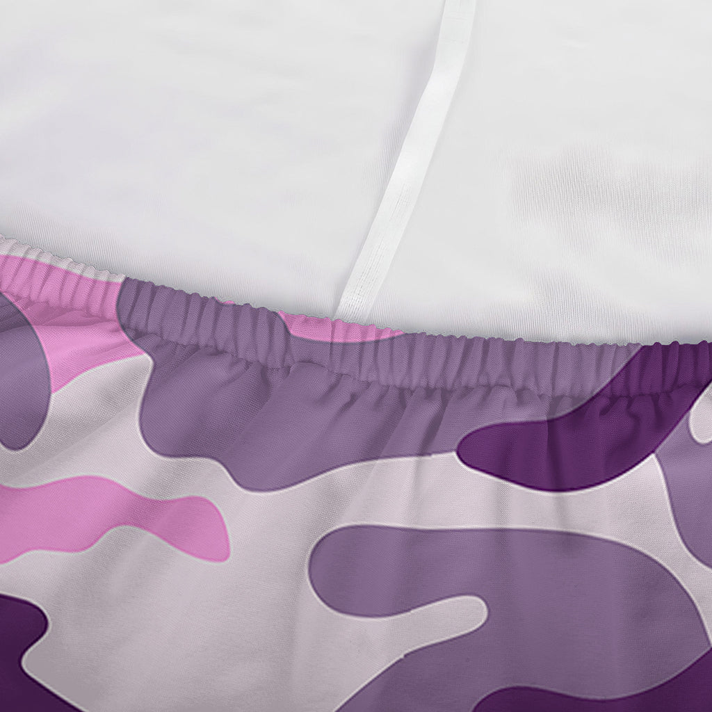 Pink Purple And Grey Camouflage Print Sofa Cover