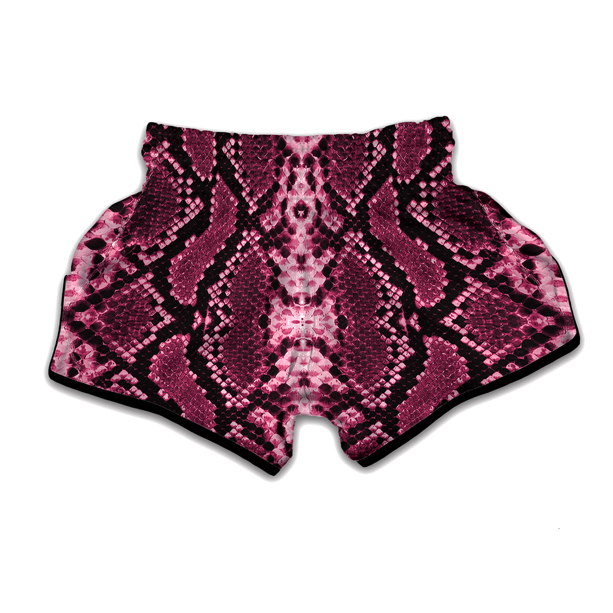 Pink Python Snakeskin Print Muay Thai Boxing Shorts