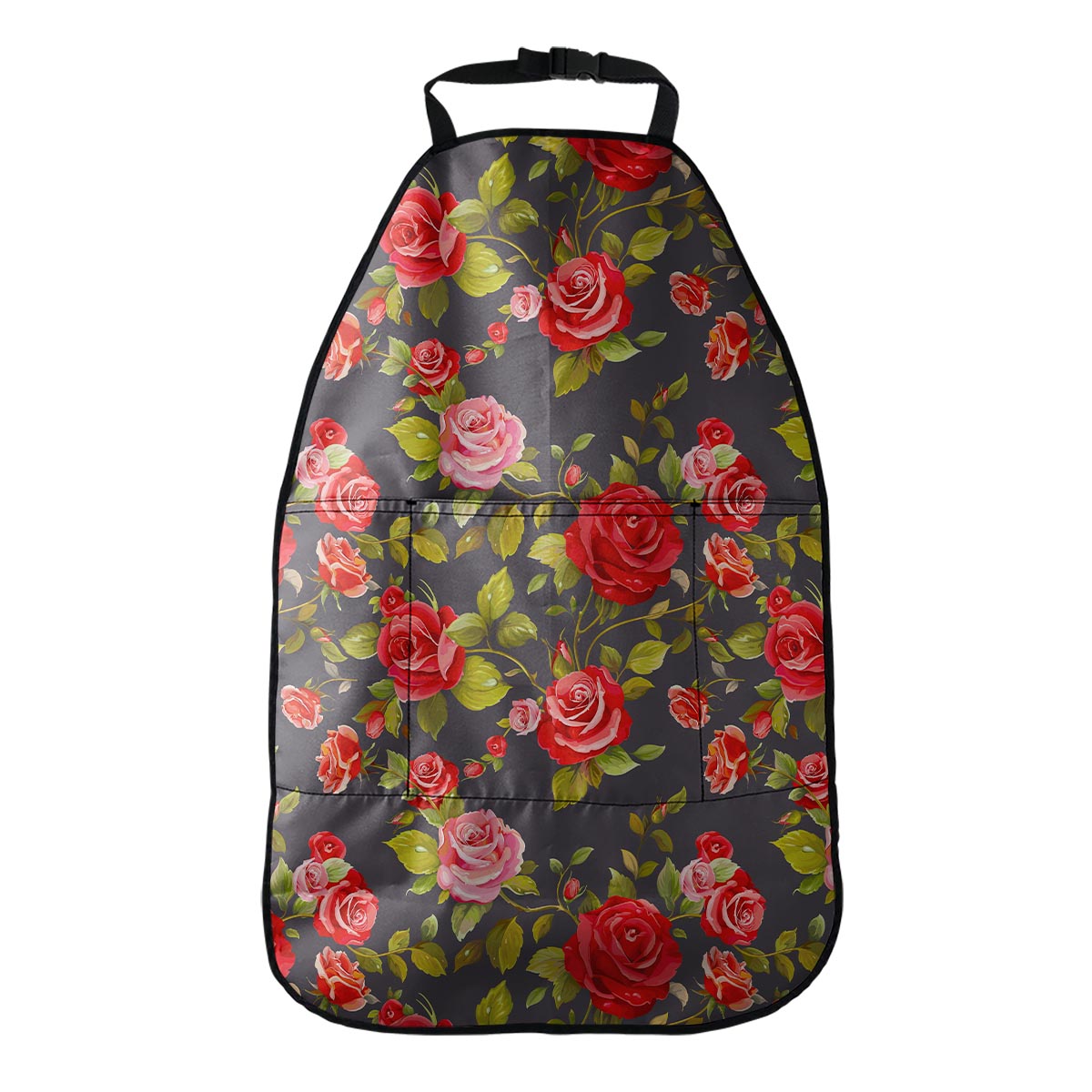 Pink Red Rose Floral Pattern Print Car Seat Organizers
