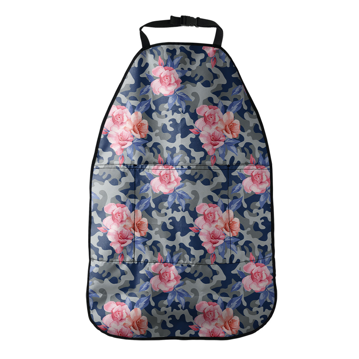Pink Rose Flower Camouflage Print Car Seat Organizers