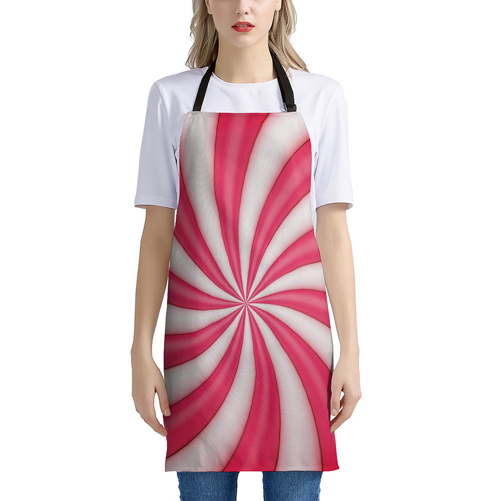 Pink Swirl Candy Print Apron