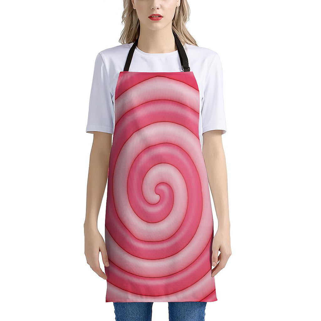 Pink Swirl Lollipop Print Apron