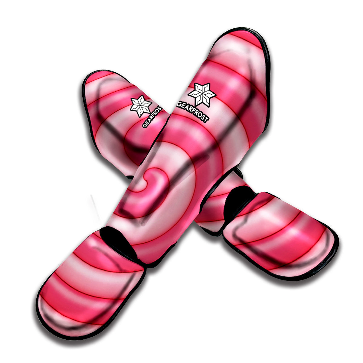 Pink Swirl Lollipop Print Muay Thai Shin Guard